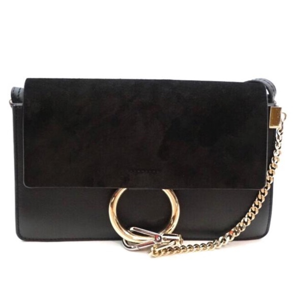 Chloe Handbags - Chloe Small Faye Black Leather Shoulder Bag